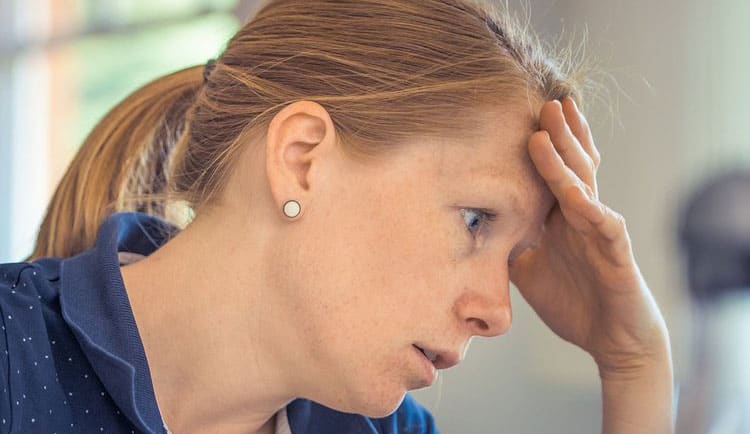 women with stress
