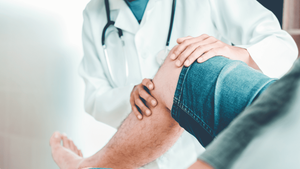 doctor checking the knees