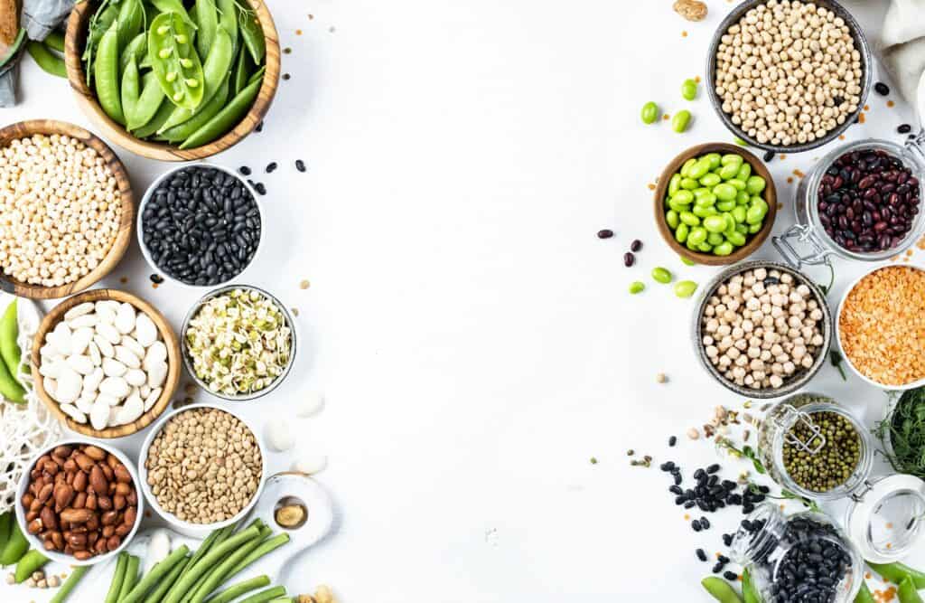 Healthy, nutritious, diet food, vegan protein, micronutrients and fiber sources