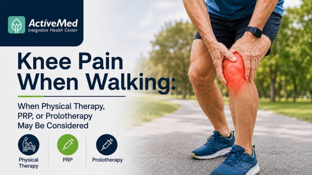 Knee Pain When Walking: When Physical Therapy, PRP, or Prolotherapy May Be Considered