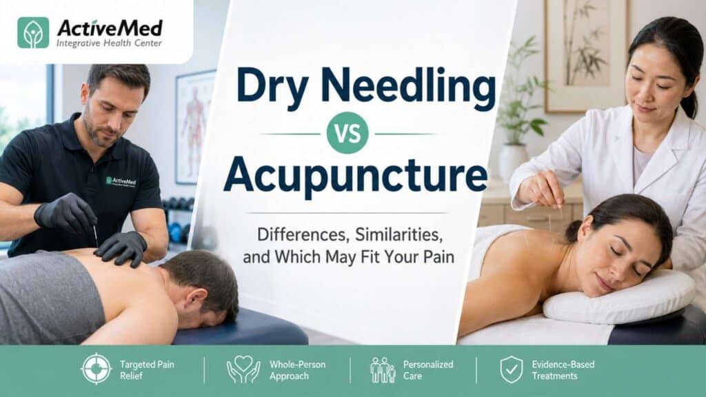 Dry Needling vs Acupuncture: Differences, Similarities, and Which May Fit Your Pain